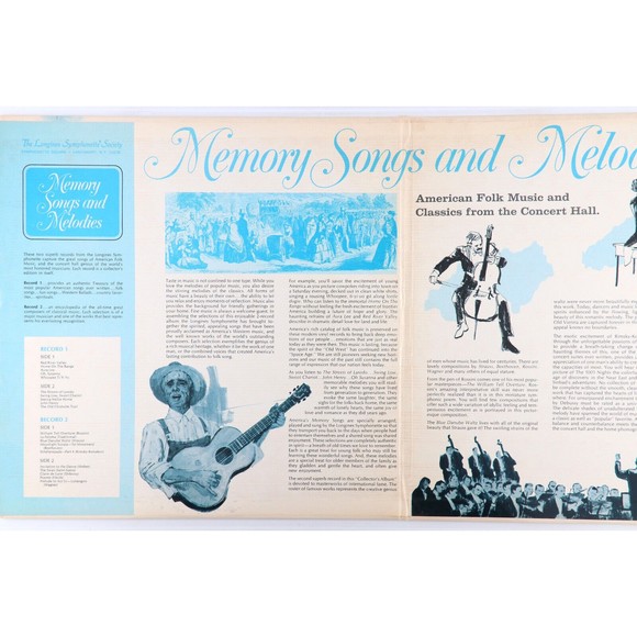 Memory Songs & Melodies, Longines Symphonette Stereo 2x LP Vinyl Record LWGF 5 6 - Picture 3 of 16